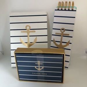 NEW 3 PC Nautical + Anchor Theme